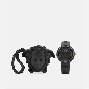 Versace VE6G00223 Black Medusa Dial Quartz Silicone Swiss Made, New Watch